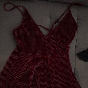 Burgundy red dress